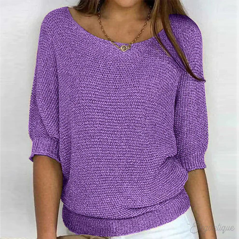 Eunice™ - Zrelaksowany dzianinowy top